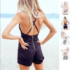 Sabo Skirt Black Romper - Adalia Playsuit